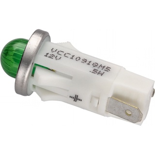 Indicator, LED, 12V, Green, 1/2 DIA