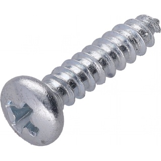 Screw, Pan Head Phillips, No.4 X 1/2, Steel, Zinc