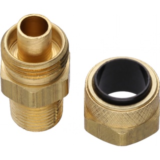 CONN, 3/8 Poly-Flo, X 1/8 MPT W/Nut, Brass