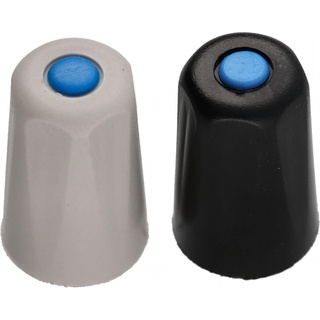 Knob, Blue Dot, 3/16 ID , Black Gray