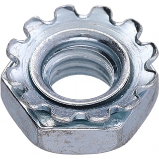 Nut, Hex, Keps, 10-32 X 3/8 X 5/32, Steel Zinc