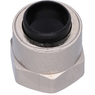 Nut W/Sleeve, 1/4 Poly-Flo, Plated