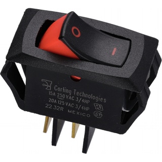 Switch, Rocker, 1P1T, 16 Amp, 125V, Red