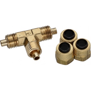 Tee, Male, 1/4 Poly-Flo, Brass
