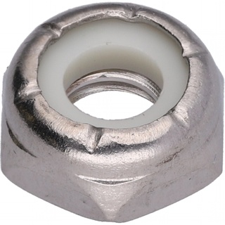 Nut, Lock, Hex Jam, w/Nylon Insert, 1/4-20, Steel
