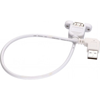 Cable ASSY, USB 2.0, Pnl MT, Type A-Fml To RA-L A-Male, 12 IN