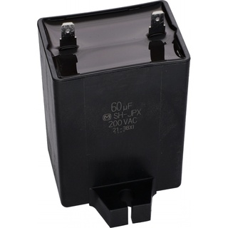 Capacitor, 60 uF, 200V, 50/60 Hertz, Plastic