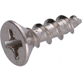 Screw, Flat Head, Metal, Phillips, No.6 X 1/2, Steel Zinc