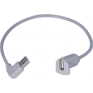 Cable, USB 2.0HS, Straight Panel T RA Male, 12 IN
