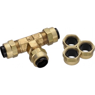 Tee, 3/8 Poly-Flo, Brass