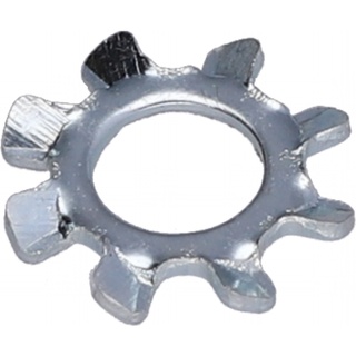 Washer, Lock, Steel Zinc, External Tooth, No.4