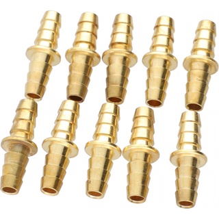 Barb, Inline, 1/4 Poly, Brass, Package 10